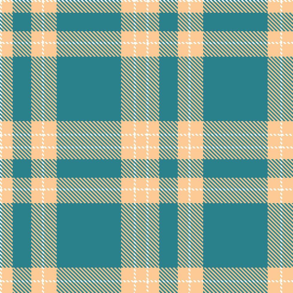 Deep Light Peach Seamless Tartan with Deep White accents Textile Design vector