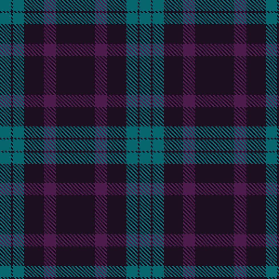 Modern Seamless Tartan in Metallic Almost Black tones Textile Design Variant 1785 vector
