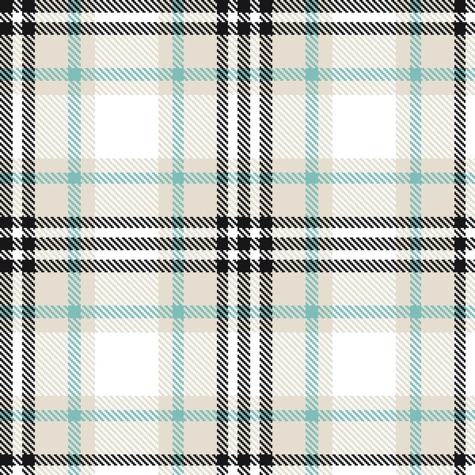 Deep Light Grey and Soft Almost Black Seamless Tartan Textile Design vector