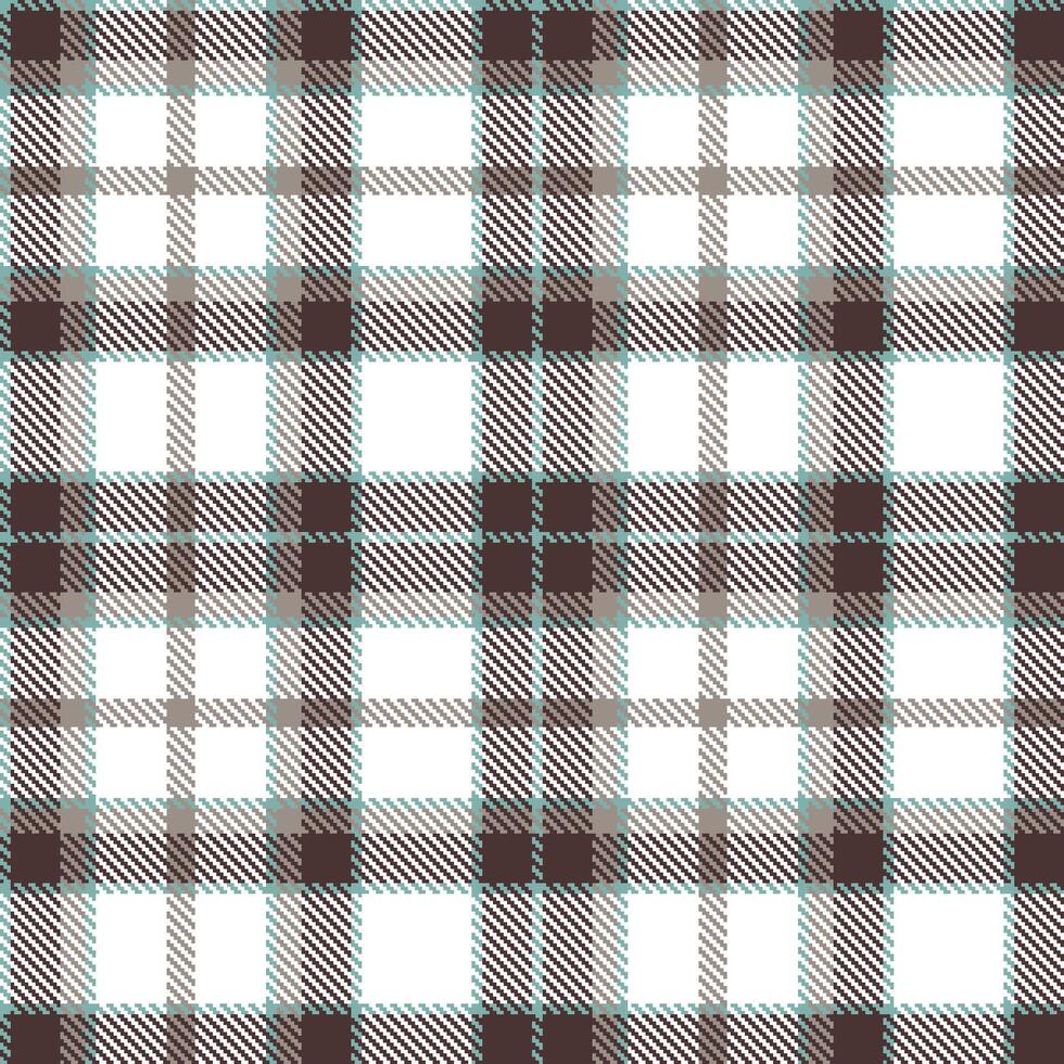 Modern Bright Greyish Teal Seamless Tartan Textile Design Variant 1833 vector