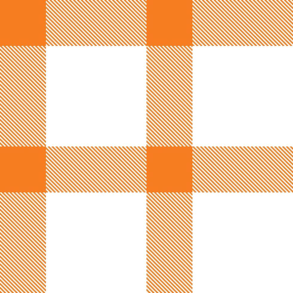 Modern Seamless Tartan in Pale Pumpkin Orange tones Textile Design vector