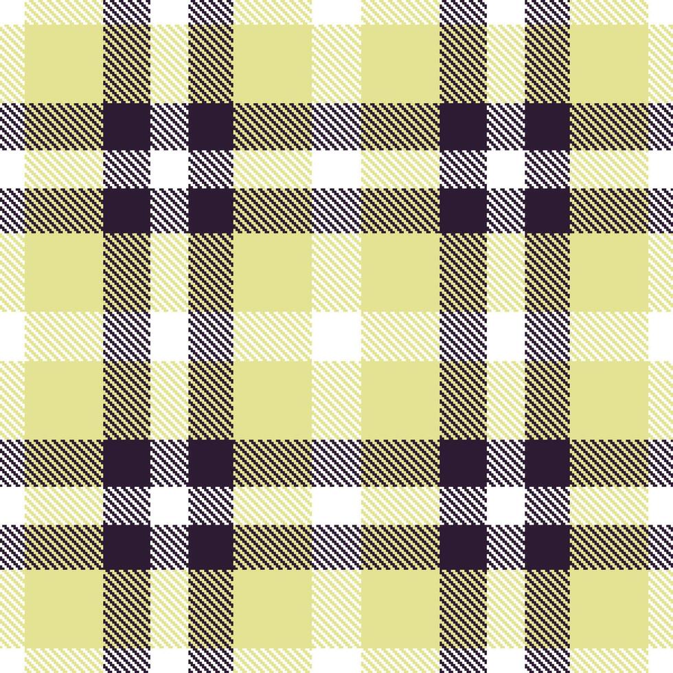 Metallic White Seamless Tartan with Iridescent Light Khaki accents Textile Design vector