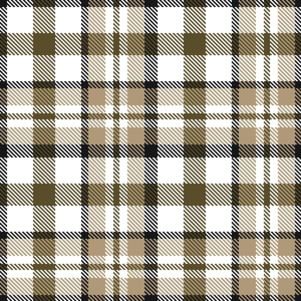 Soft White Seamless Tartan with Deep Almost Black accents Textile Design vector