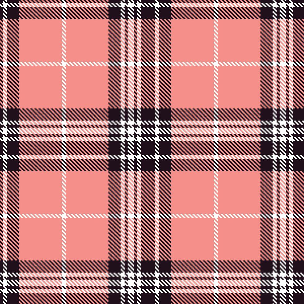 Light Very Dark Brown Seamless Tartan with Muted White accents Textile Design vector