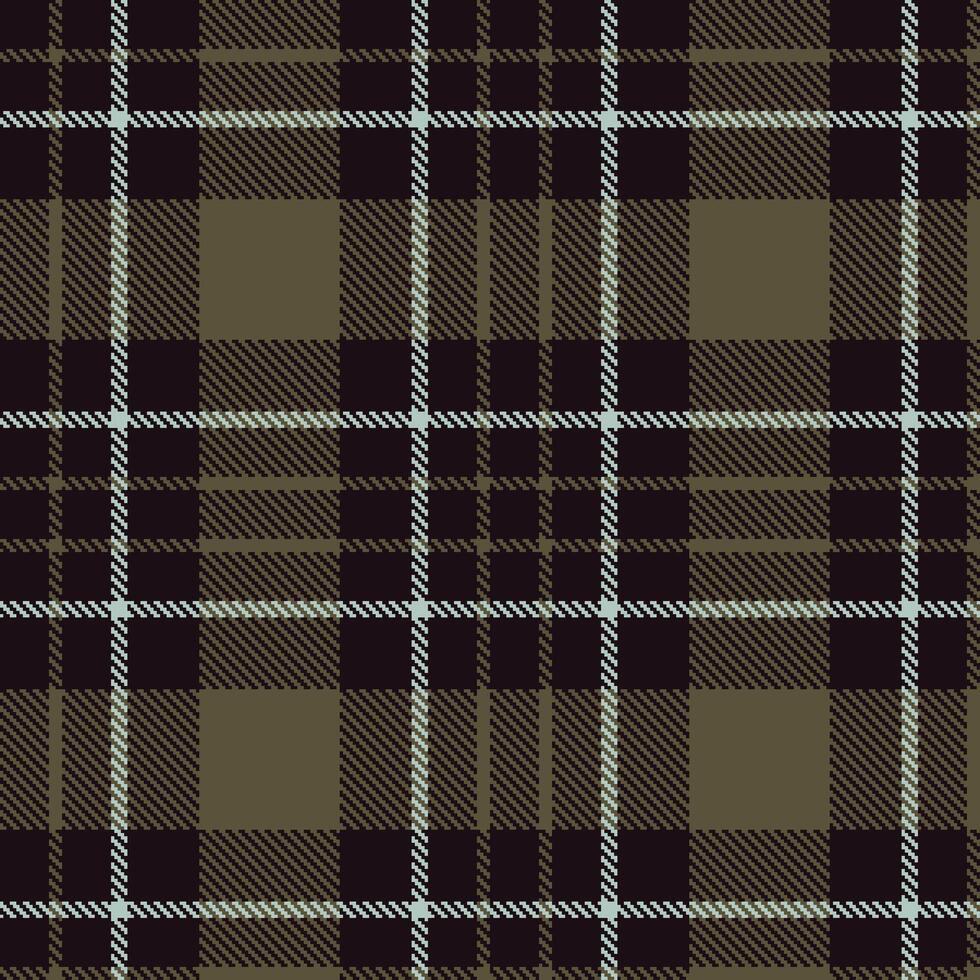 Modern Seamless Tartan in Light Almost Black tones Textile Design vector