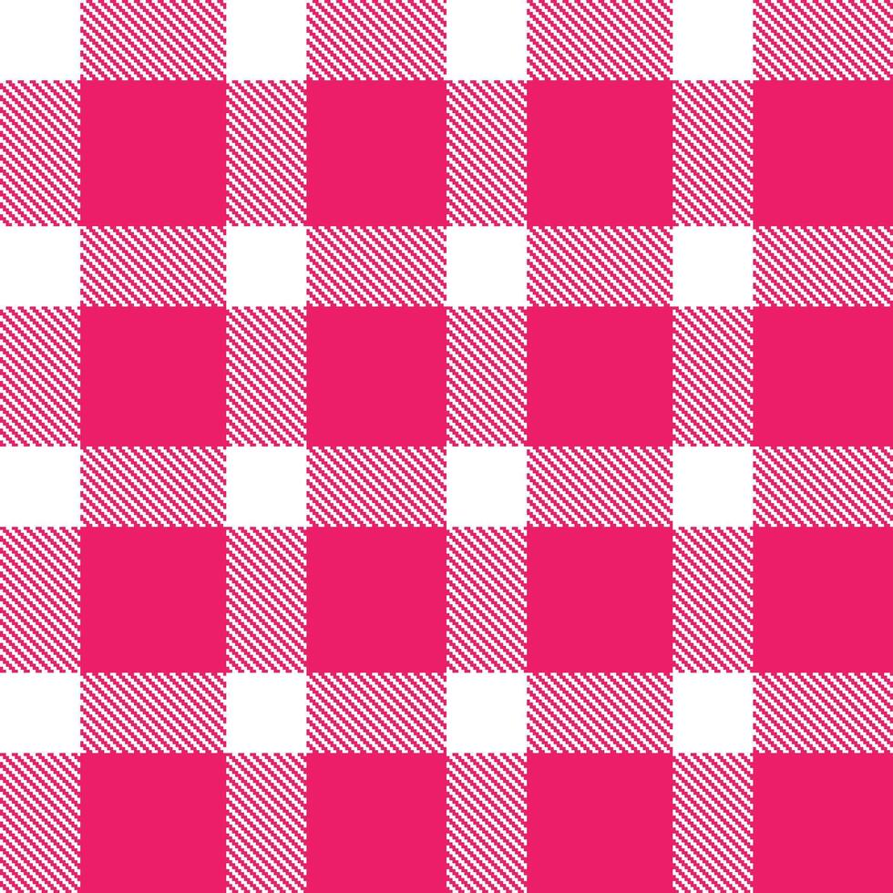 Muted White Seamless Tartan with Bright Cerise accents Textile Design vector