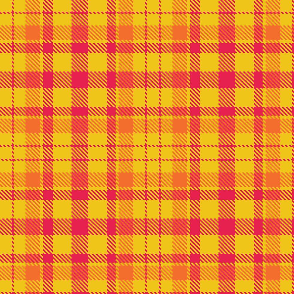 Muted Golden and Iridescent Red Pink Seamless Tartan Textile Design vector