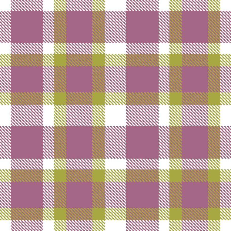 Neon White Seamless Tartan with Deep Mauve accents Textile Design vector