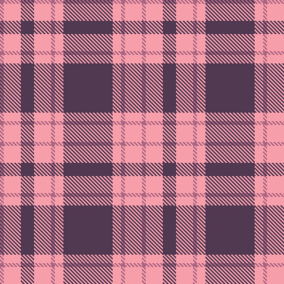 Modern Deep Soft Pink Seamless Tartan Textile Design vector