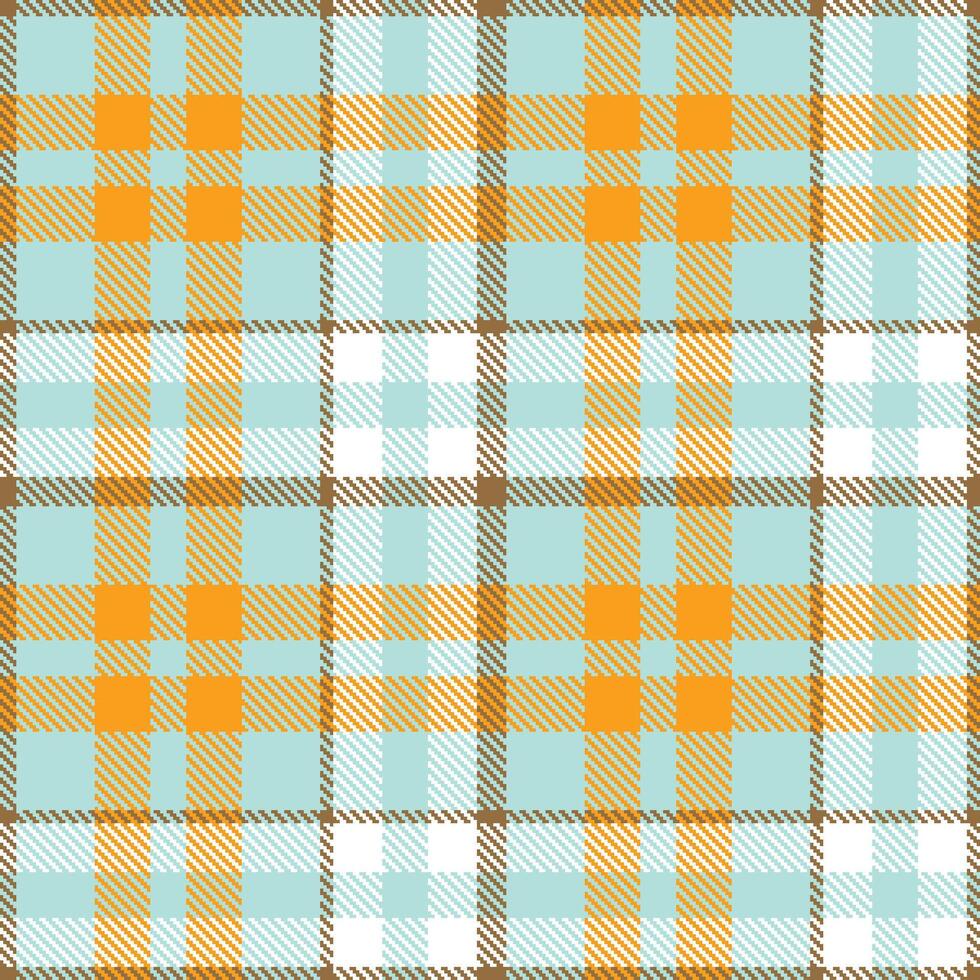 Modern Muted Duck Egg Blue Seamless Tartan Textile Design vector