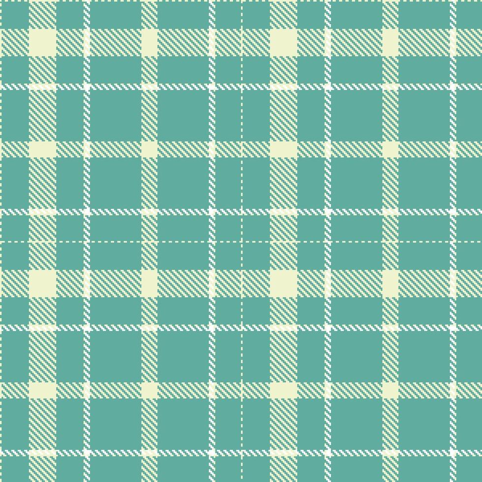 Iridescent Pale and Dark Dull Teal Seamless Tartan Textile Design vector
