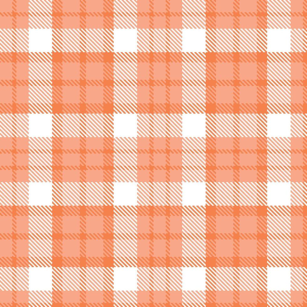 Modern Seamless Tartan in Deep Light Salmon tones Textile Design vector