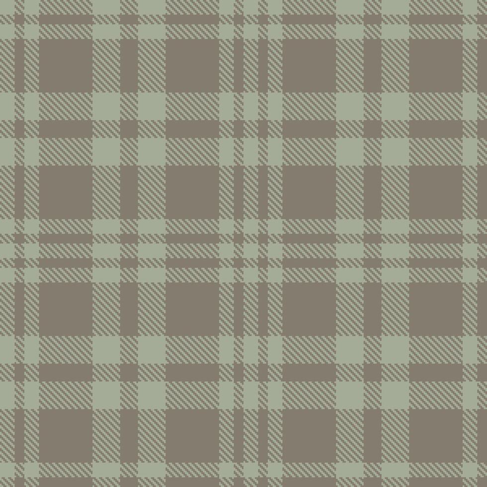 Metallic Cement and Warm Brownish Grey Seamless Tartan Textile Design vector