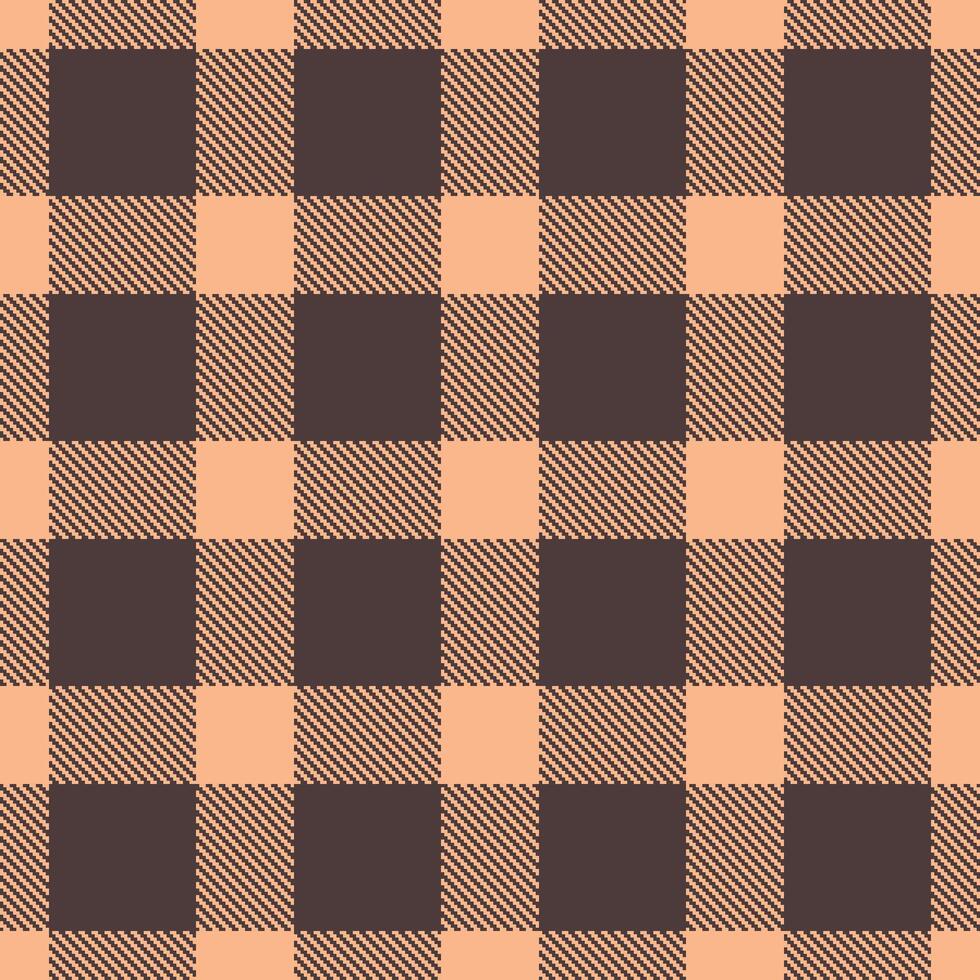 Modern Muted Peach Seamless Tartan Textile Design vector