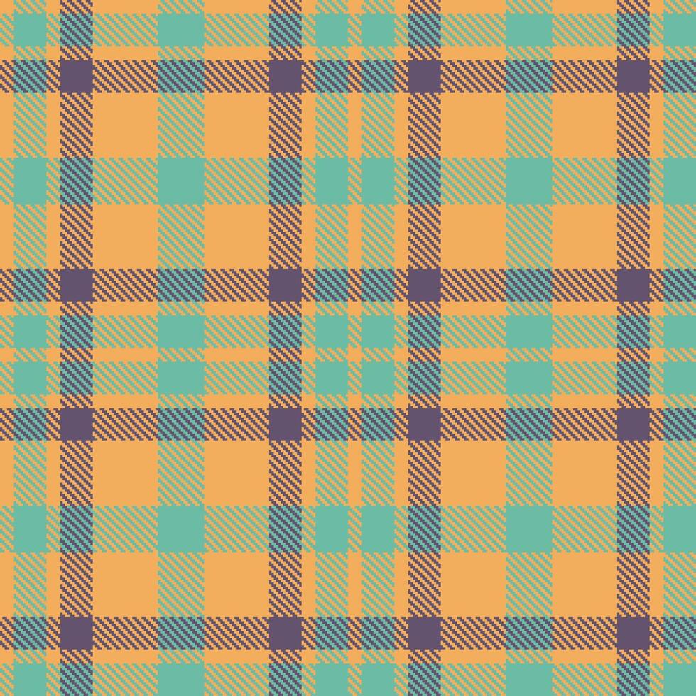 Modern Seamless Tartan in Smoky Apricot tones Textile Design vector