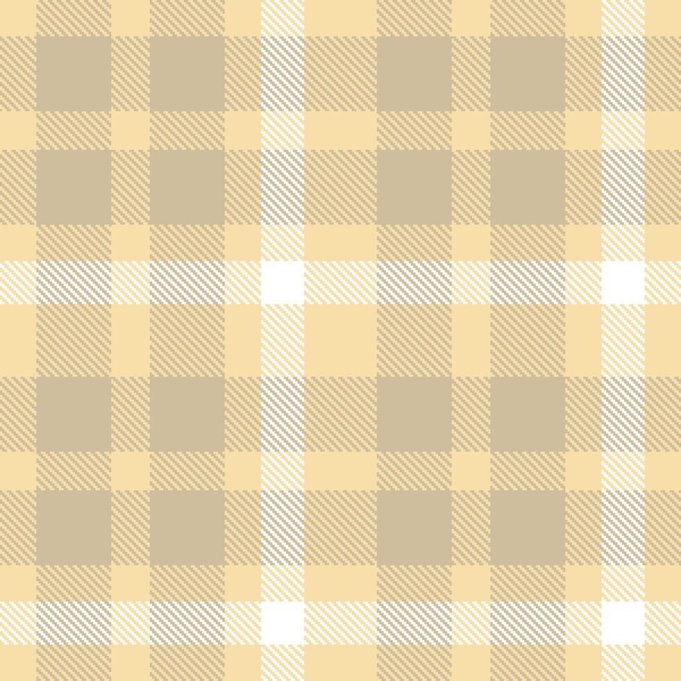 Modern Muted Pale Peach Seamless Tartan Textile Design vector