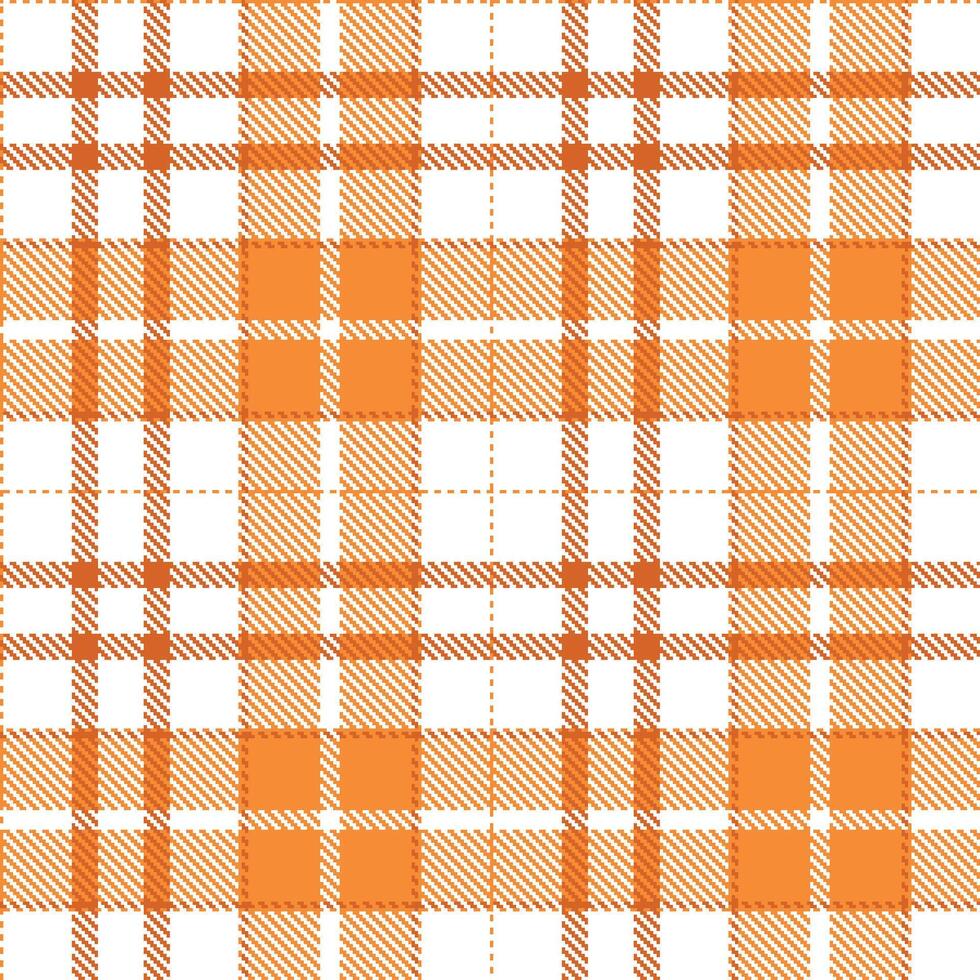 Dusty Dusty Orange Seamless Tartan with Warm White accents Textile Design vector
