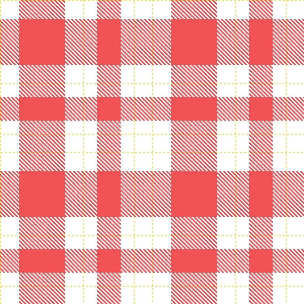 Cool White and Neon Sandy Yellow Seamless Tartan Textile Design vector