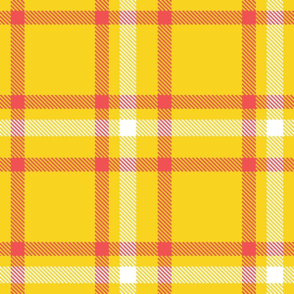 Modern Seamless Tartan in Vivid Sun Yellow tones Textile Design Variant 2250 vector