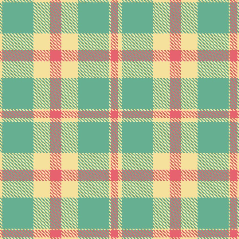 Modern Pale Light Tan Seamless Tartan Textile Design vector