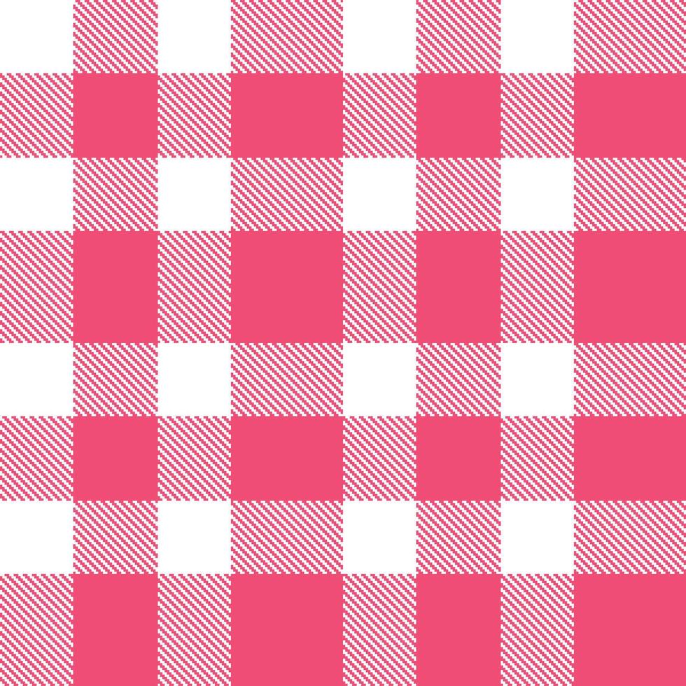 Dark White Seamless Tartan with Pale Warm Pink accents Textile Design vector