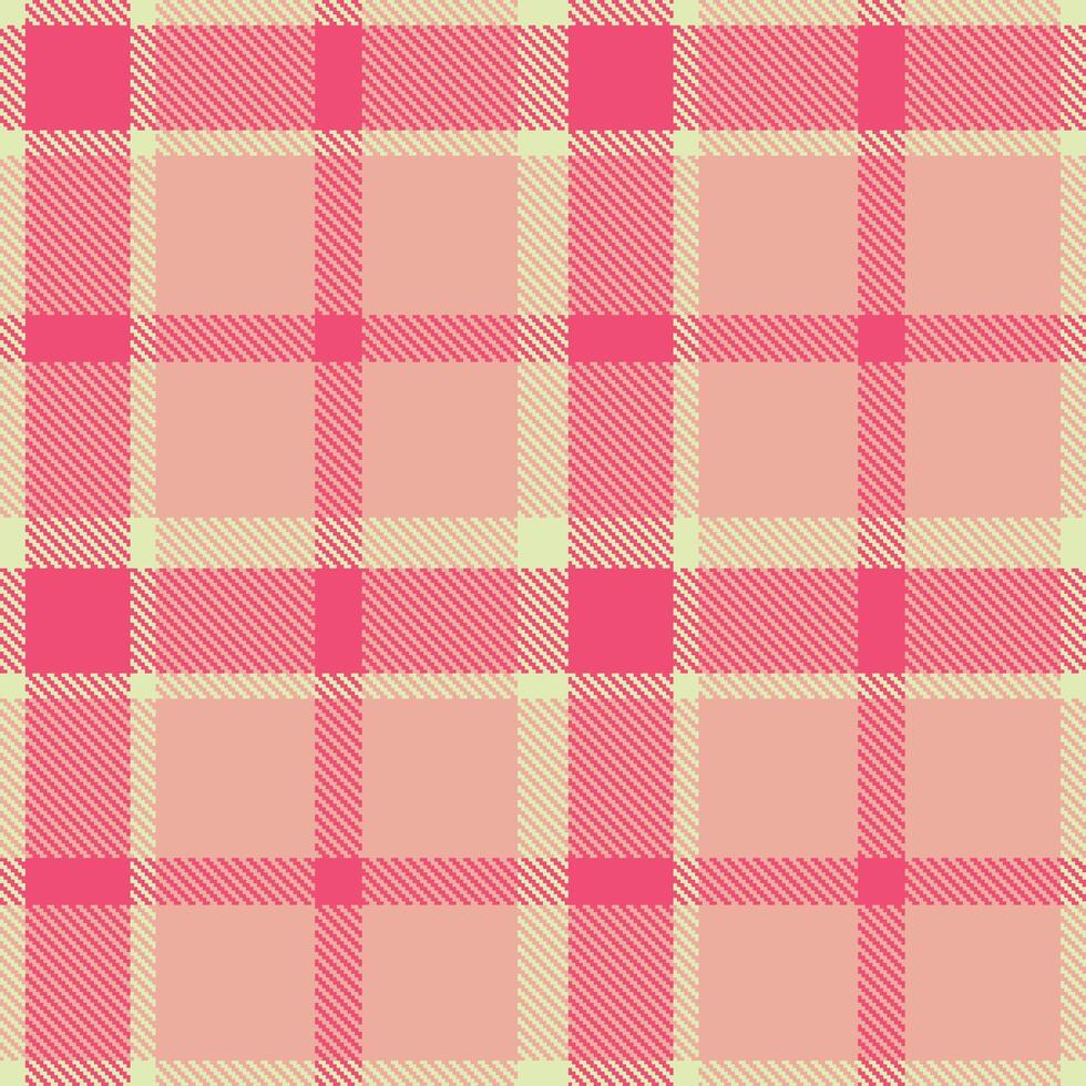 Modern Seamless Tartan in Neon Ecru tones Textile Design vector