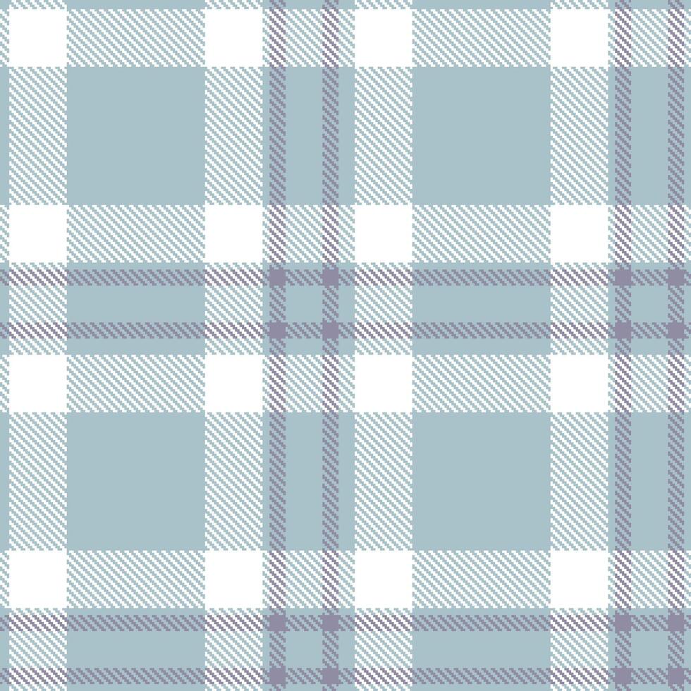 Modern Seamless Tartan in Neon Cloudy Blue tones Textile Design vector