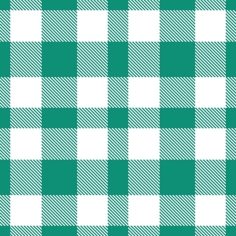 Iridescent Teal Seamless Tartan with Rich White accents Textile Design vector