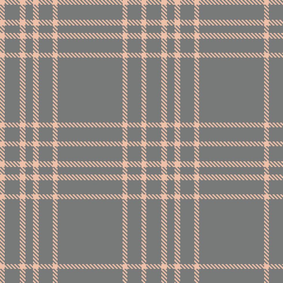 Modern Seamless Tartan in Neon Light Peach tones Textile Design vector