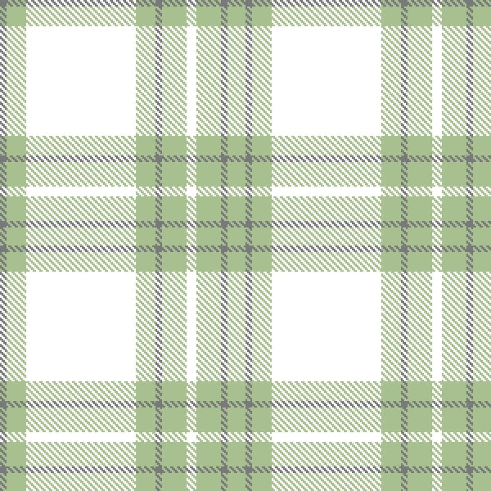 Modern Metallic Greenish Grey Seamless Tartan Textile Design 2 vector