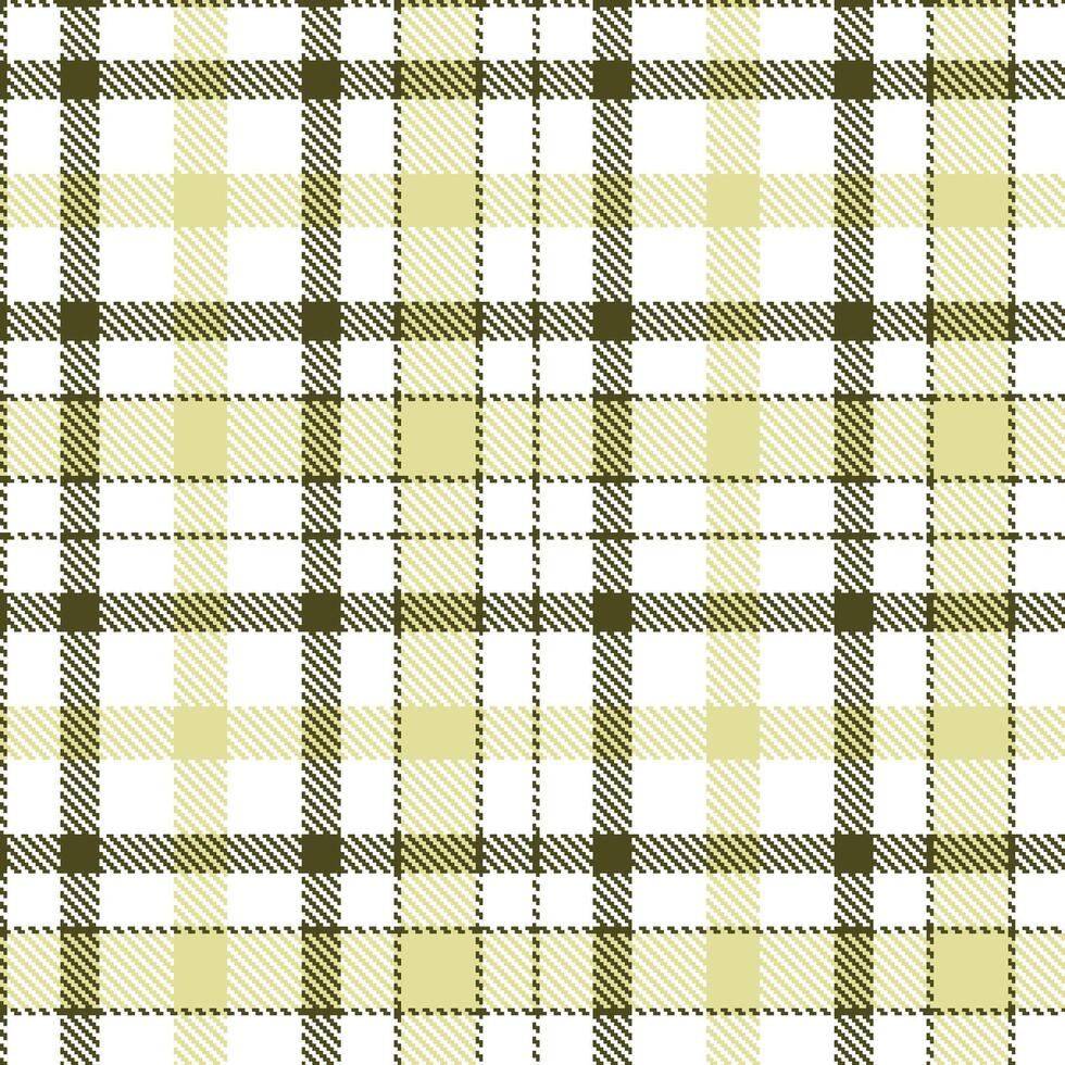 Modern Seamless Tartan in Neon Green Brown tones Textile Design vector
