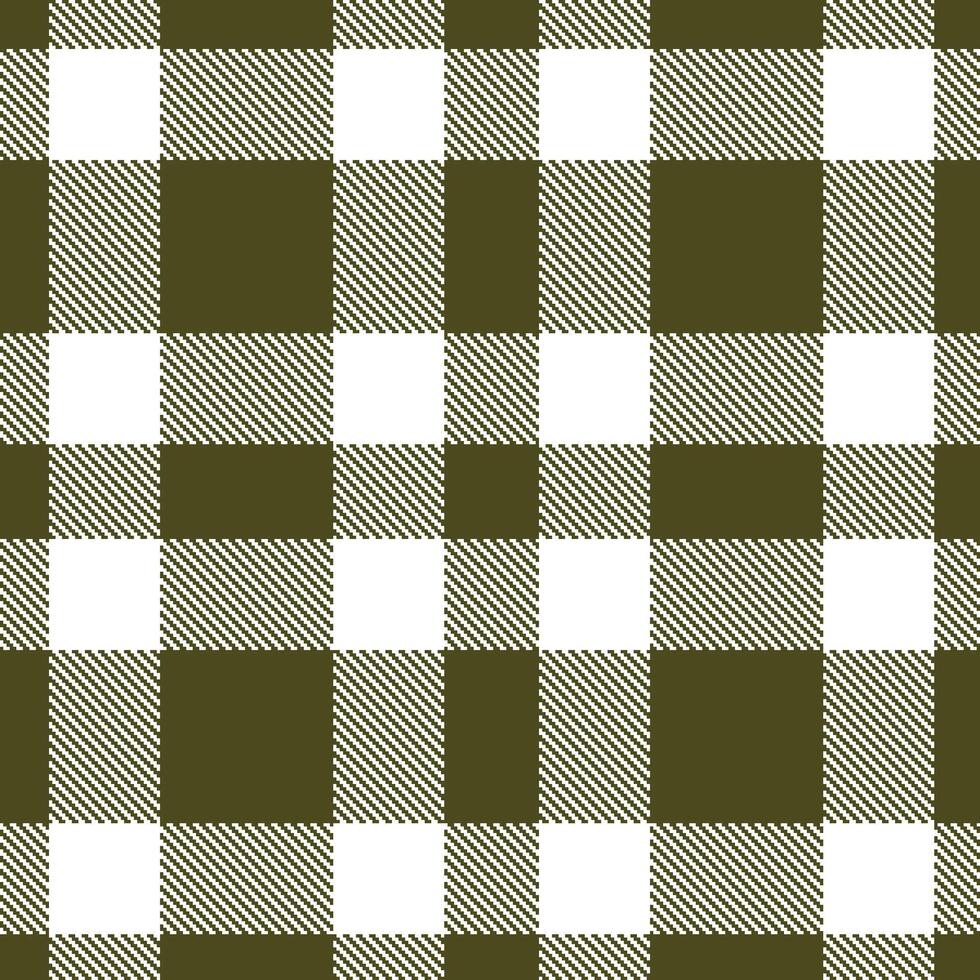 Dusty Green Brown and Cool White Seamless Tartan Textile Design vector
