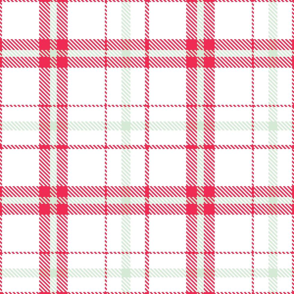 Modern Seamless Tartan in Pastel Pinky Red tones Textile Design vector