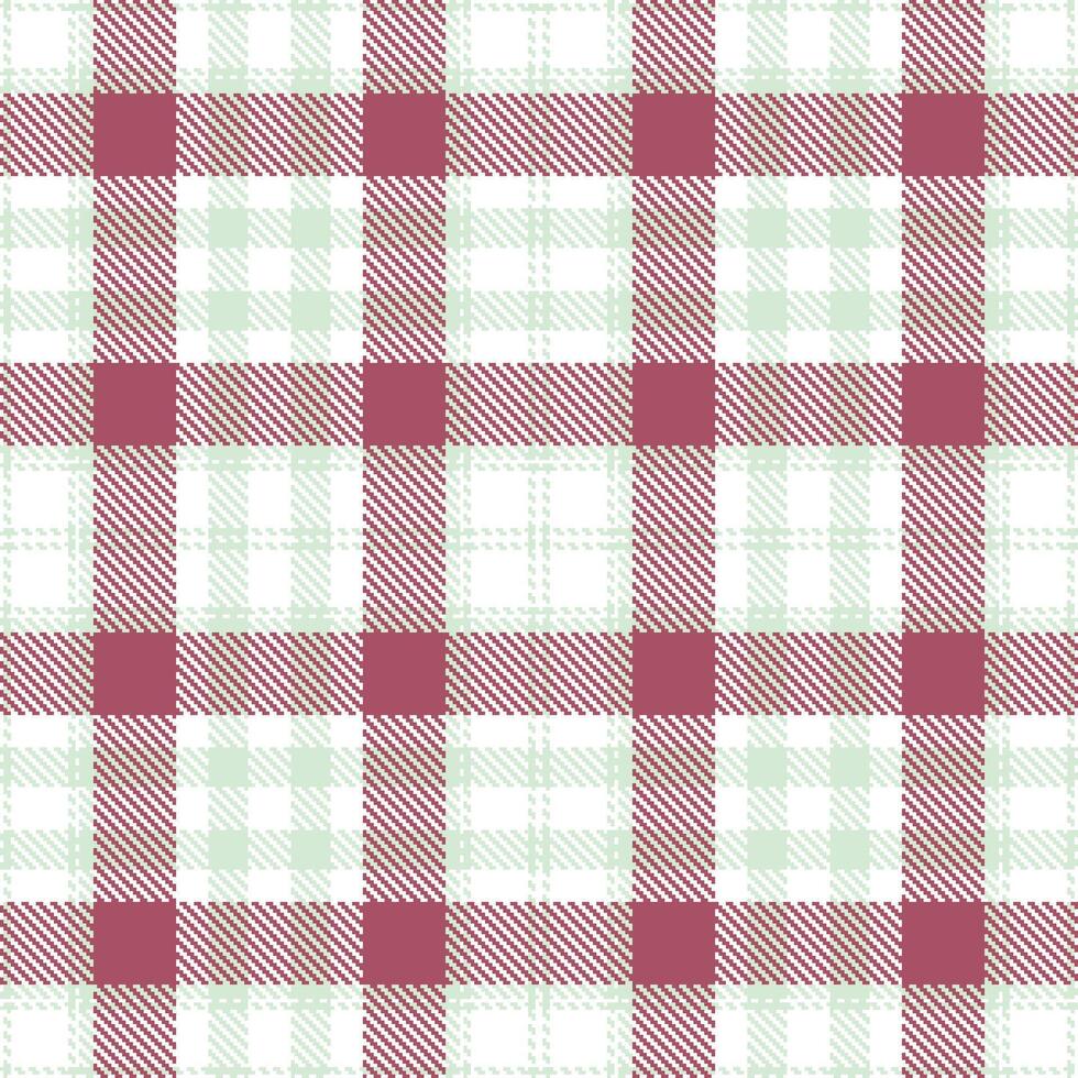 Modern Pale White Seamless Tartan Textile Design 2 vector