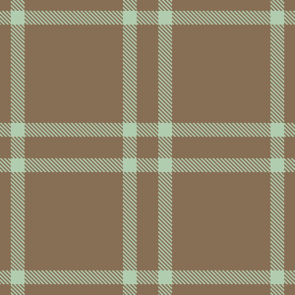 Modern Pale Dark Taupe Seamless Tartan Textile Design vector