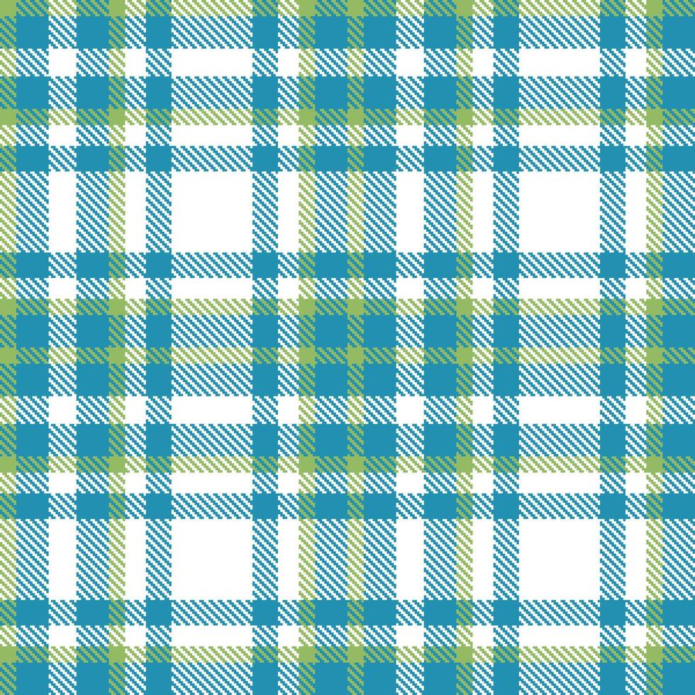 Modern Seamless Tartan in Pale Teal Blue tones Textile Design vector