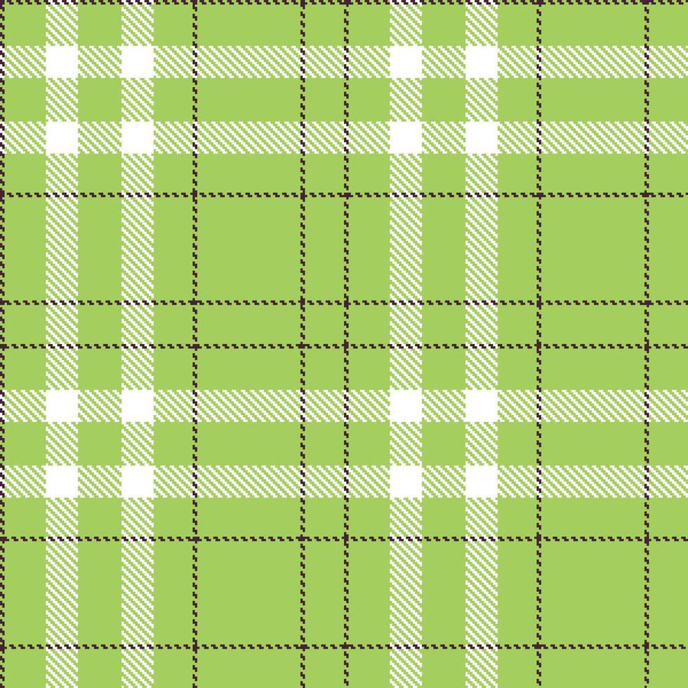 Modern Seamless Tartan in Cool Pale Lime tones Textile Design vector