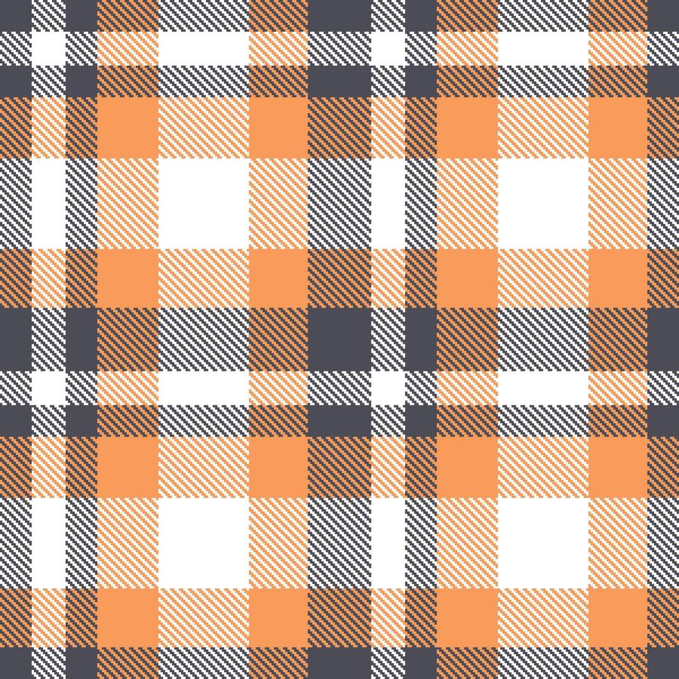 Smoky Charcoal Grey and Vivid White Seamless Tartan Textile Design vector