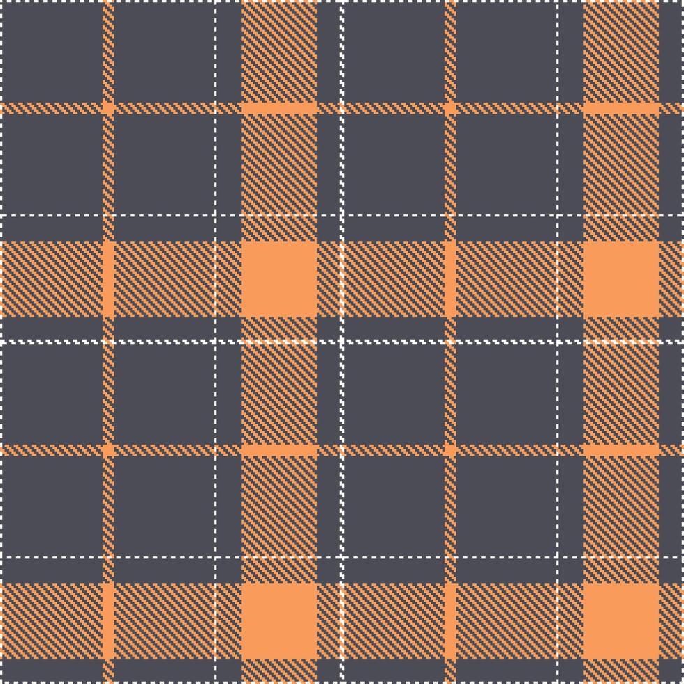 Deep Charcoal Grey and Neon White Seamless Tartan Textile Design vector