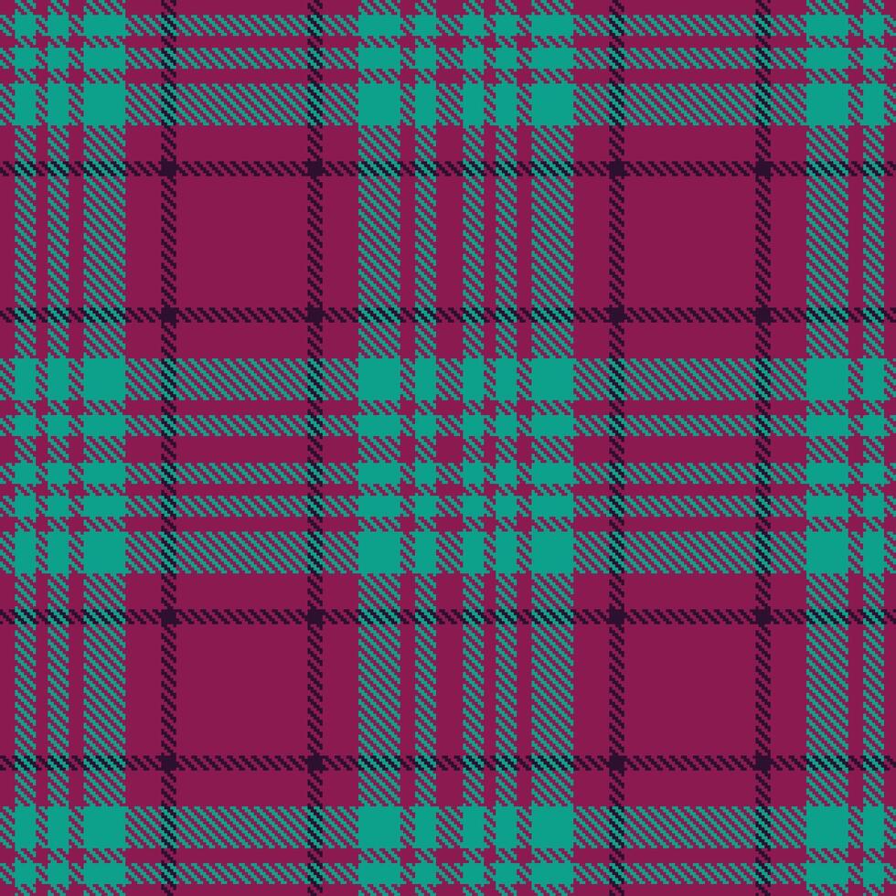 Cool Reddish Purple Seamless Tartan with Deep Blue and green accents Textile Design 2 vector