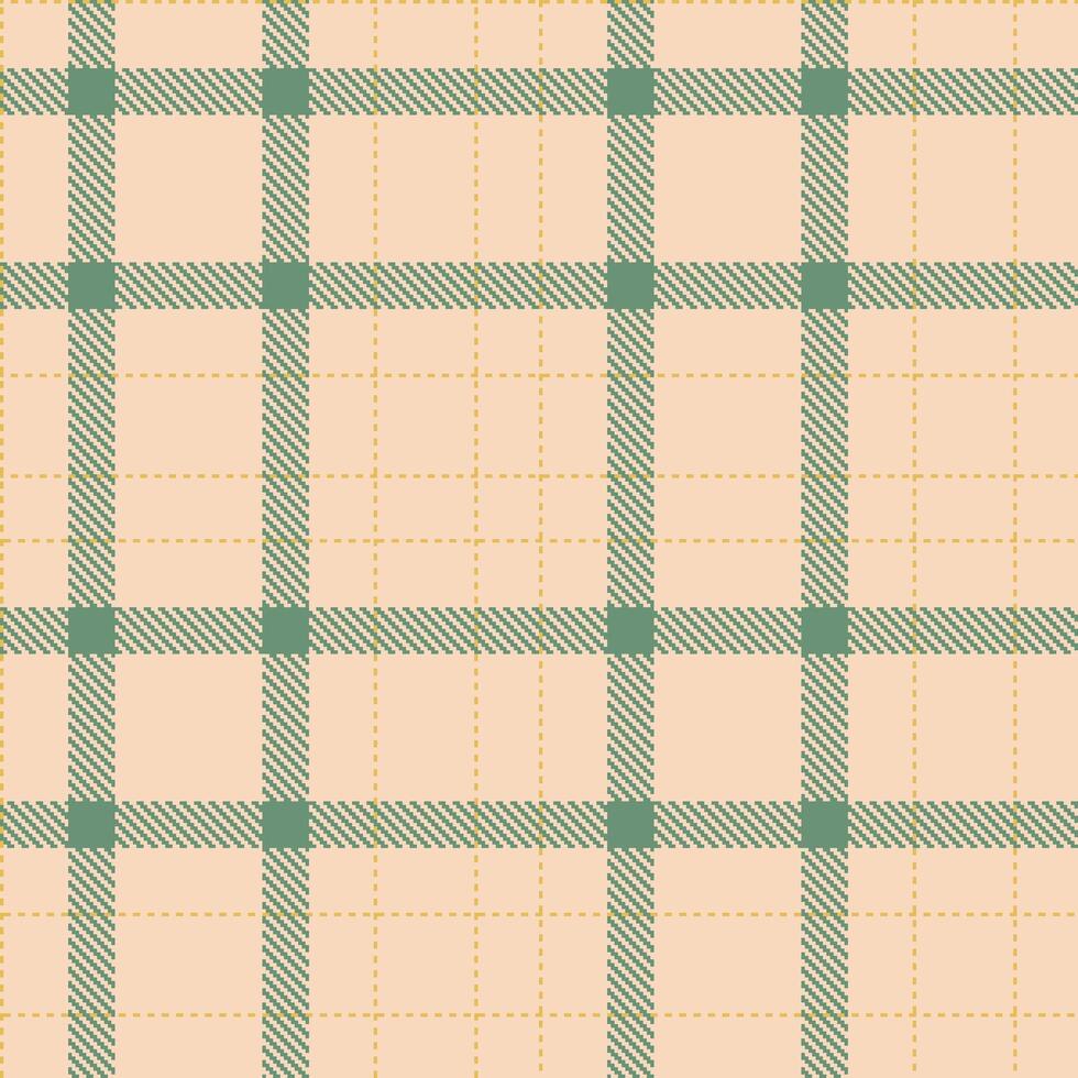 Modern Warm Light Peach Seamless Tartan Textile Design vector