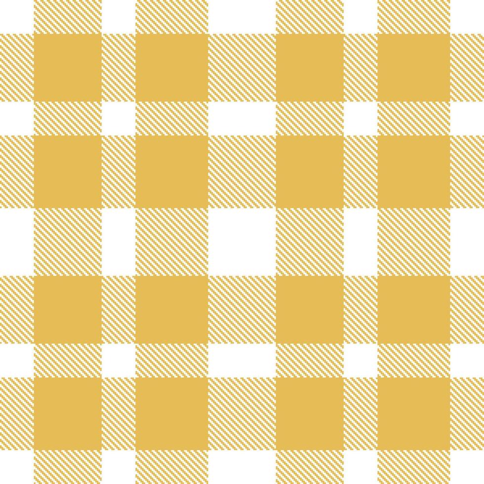 Cool White and Cool Light Mustard Seamless Tartan Textile Design vector