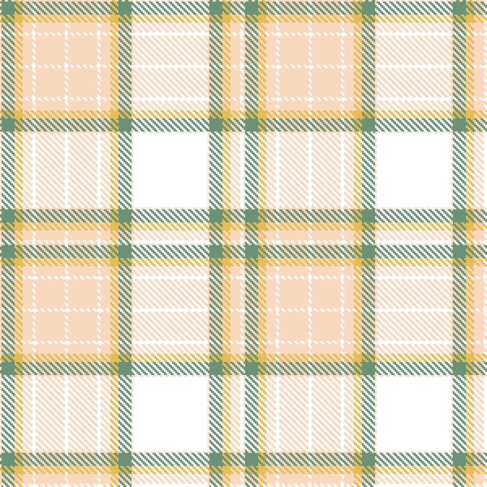 Dark Light Peach Seamless Tartan with Soft White accents Textile Design vector