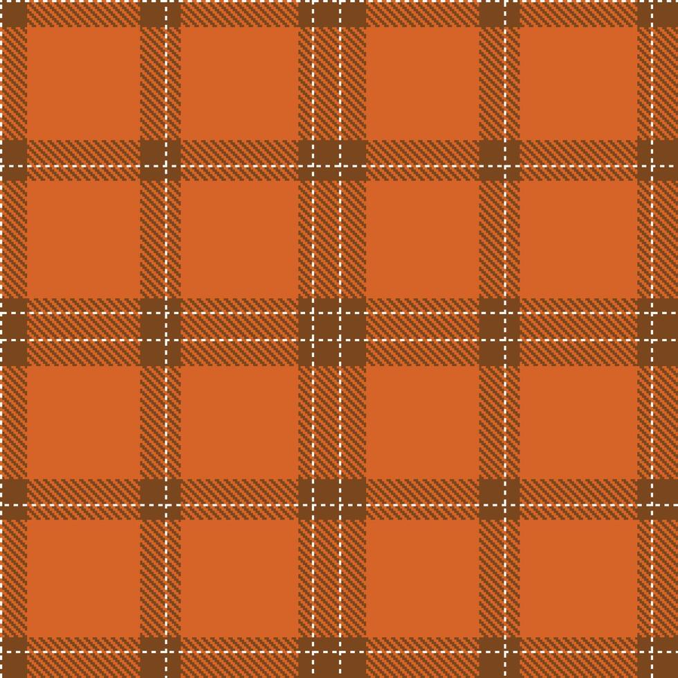 Modern Rich Milk Chocolate Seamless Tartan Textile Design vector