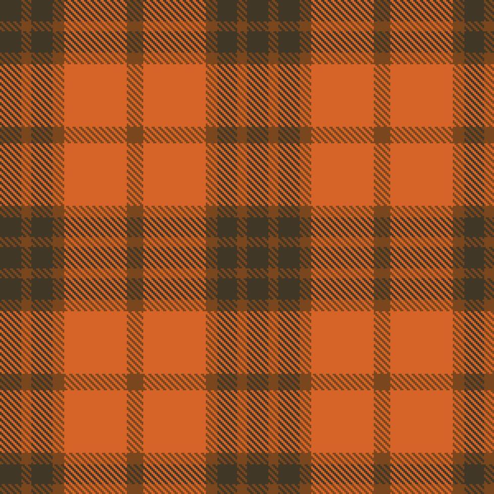 Modern Seamless Tartan in Deep Milk Chocolate tones Textile Design vector