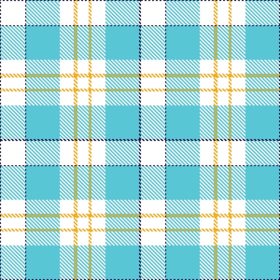 Dusty White and Neon Navy Blue Seamless Tartan Textile Design vector