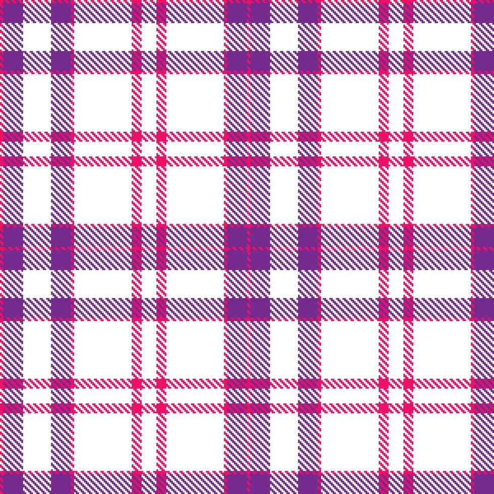 Modern Seamless Tartan in Dusty Cerise tones Textile Design vector