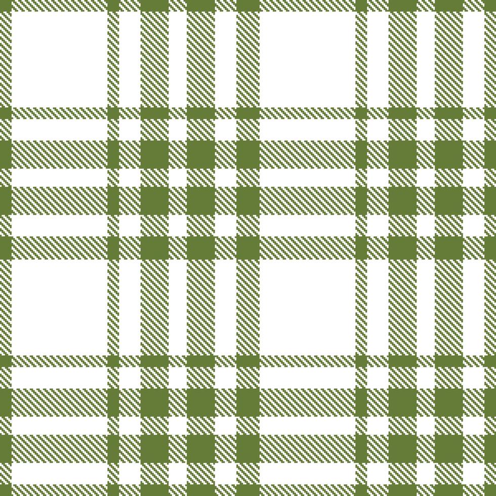 Modern Seamless Tartan in Muted Military Green tones Textile Design vector