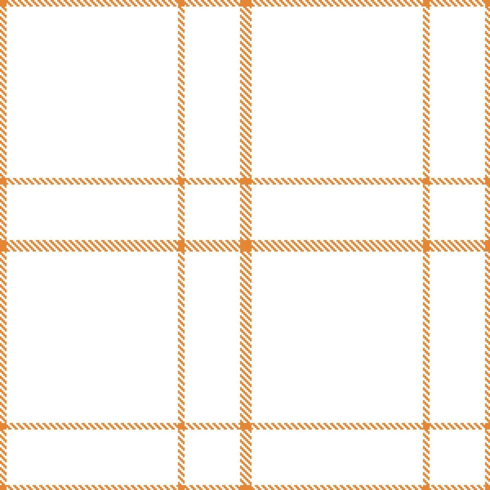 Muted Dusty Orange and Smoky White Seamless Tartan Textile Design vector
