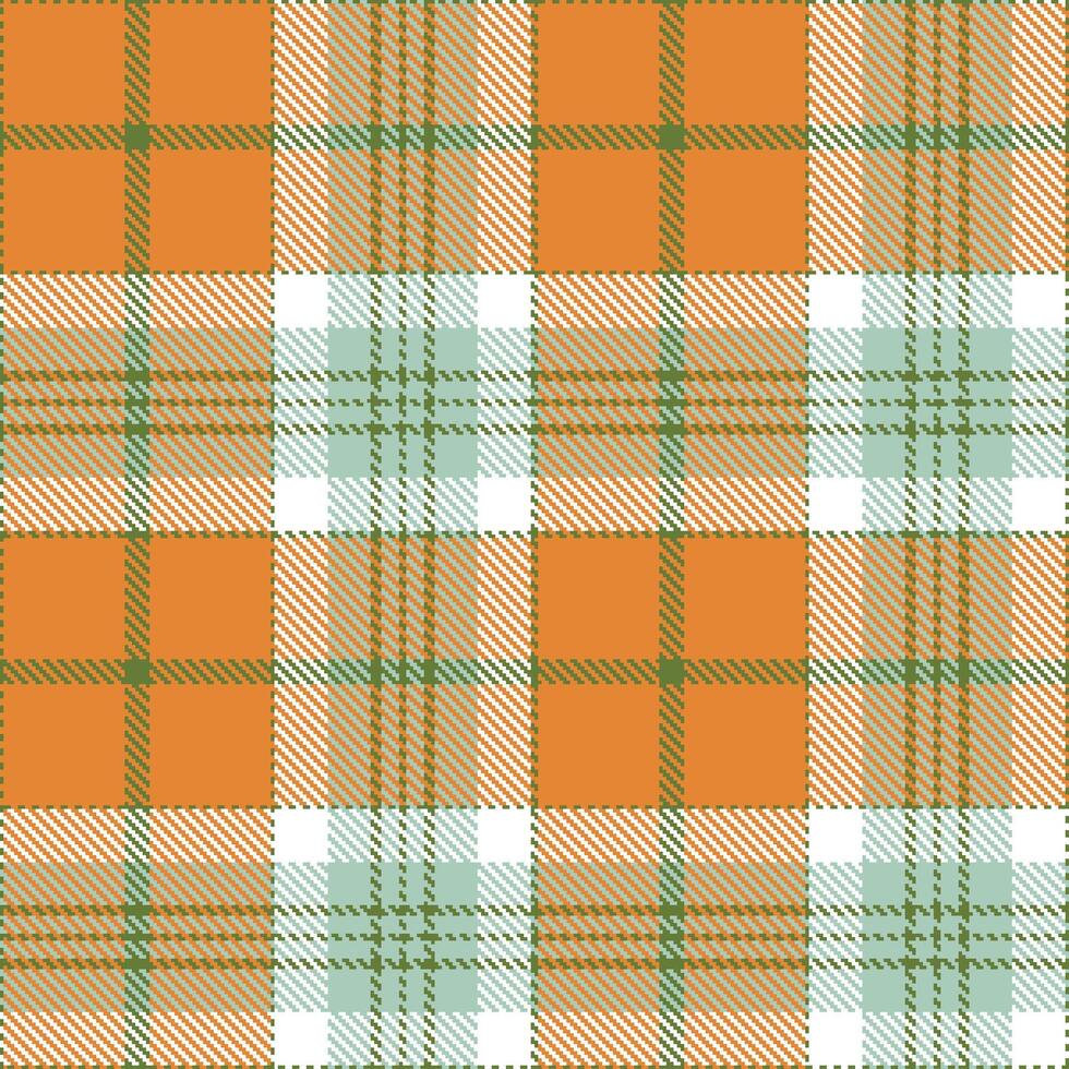 Modern Muted Military Green Seamless Tartan Textile Design vector